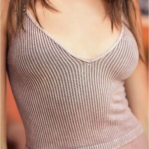 Free People, FP Movement Washed Seamless Top | Washed Mocha | M/L